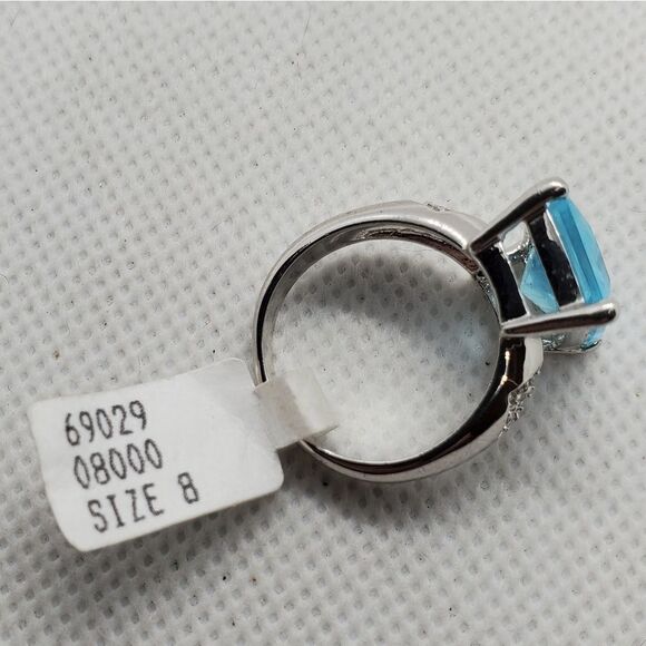 NWT Silver Tone & Blue Ring - Picture 6 of 6